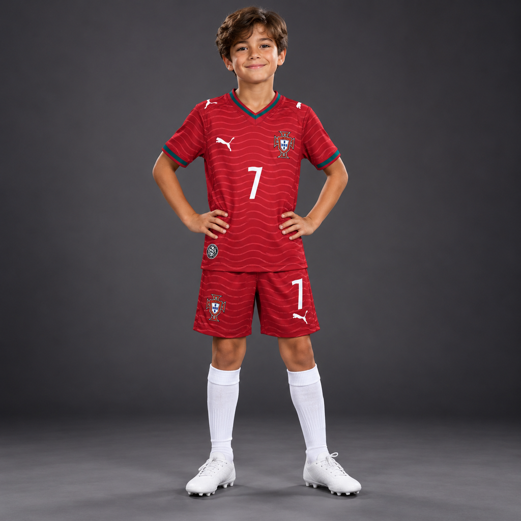 Jersey Portugal Local Mundial 26 RONALDO Infantil