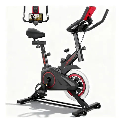 Bicicleta estática ZEMOKLY negra para spinning - Foto 1