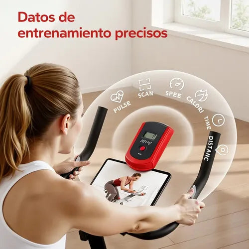 Bicicleta estática ZEMOKLY negra para spinning - Foto 3