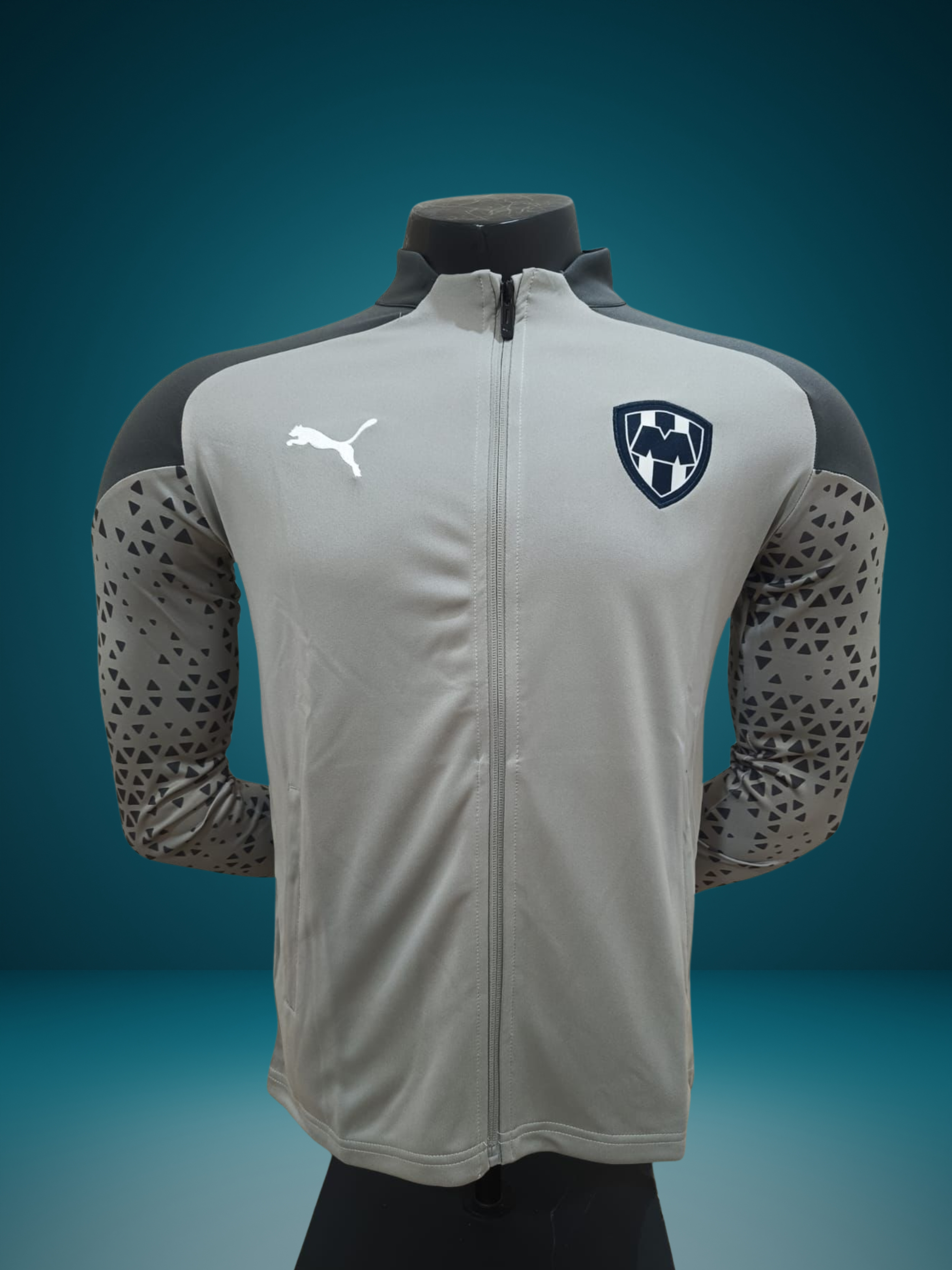 Jacket Rayados entrenamiento gris