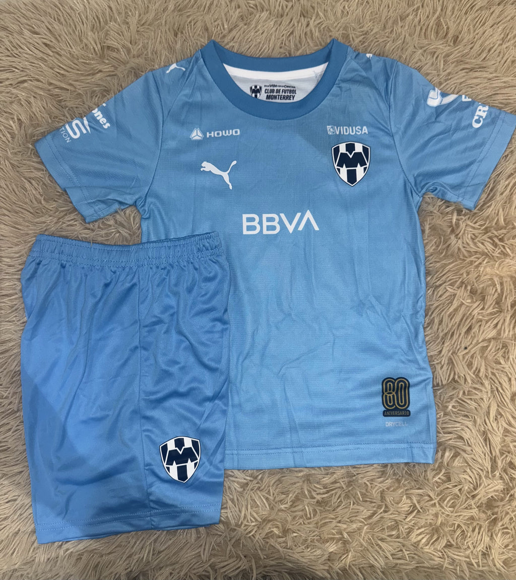 Jersey Rayados Portero Celeste 25-26 Infantil