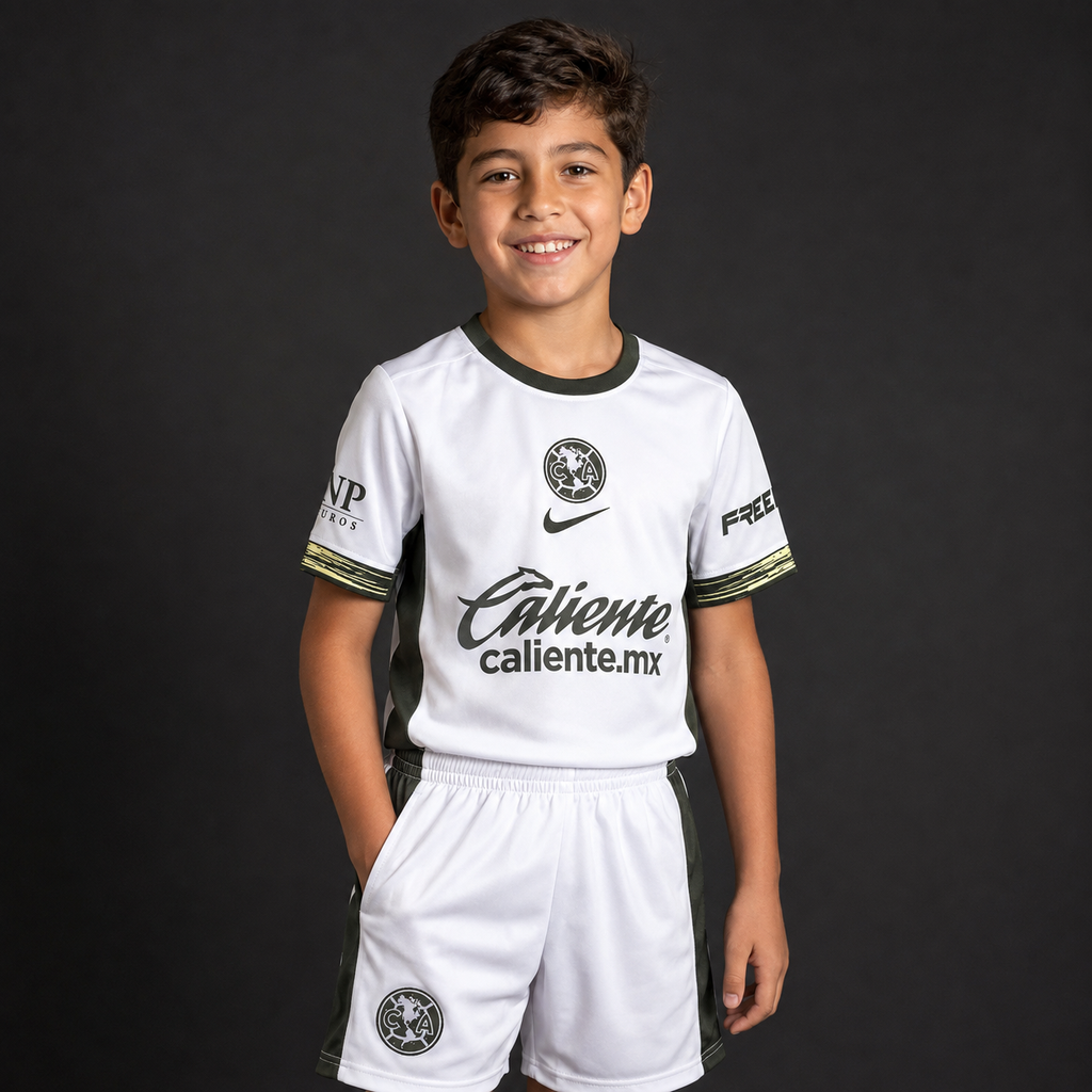 Jersey America Tercero 23-24 Infantil con modelo - GOAT SPORTS