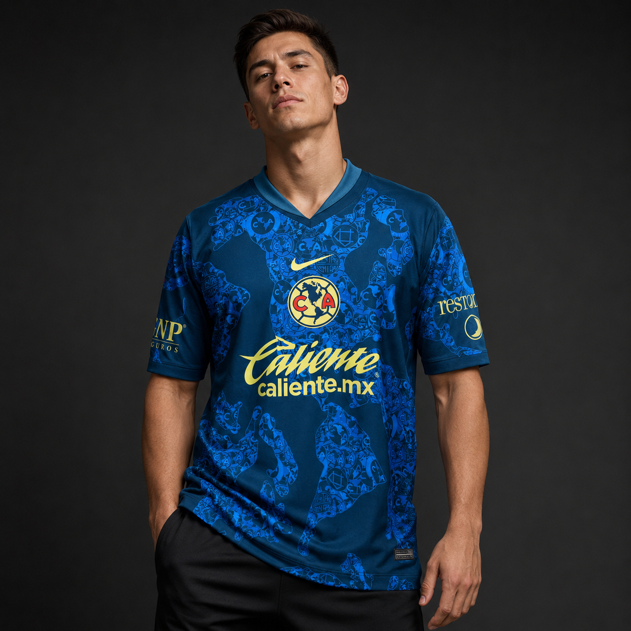 Jersey America Visita 24-25 con modelo - GOAT SPORTS