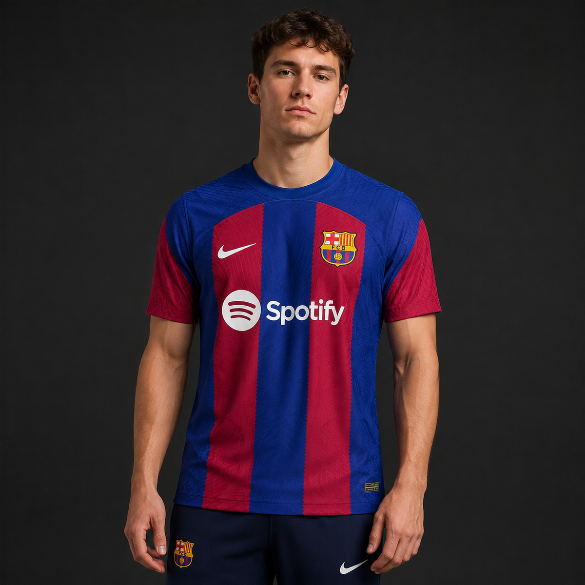 Jersey Barcelona Local 23-24 con modelo - GOAT SPORTS