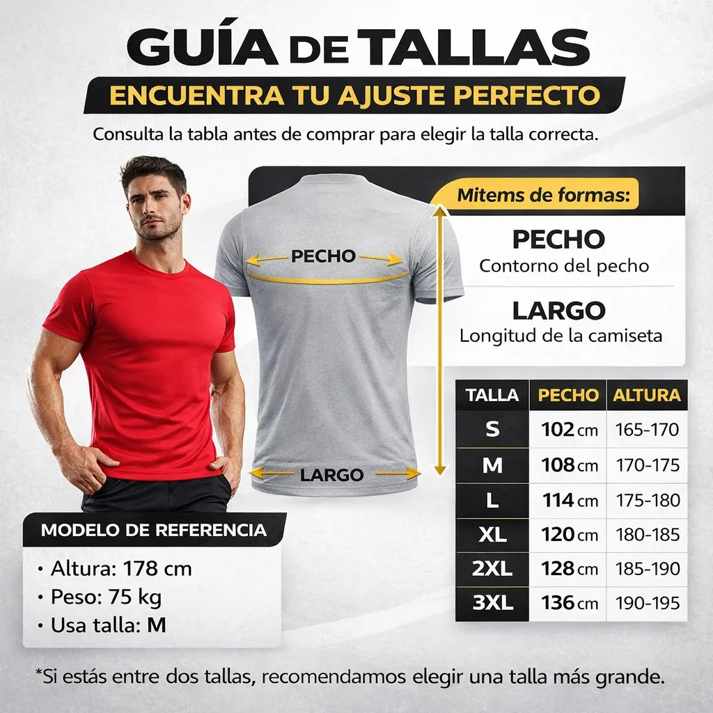 6 Playeras Deportivas Cuello Redondo Dry Fit Gym Hombre