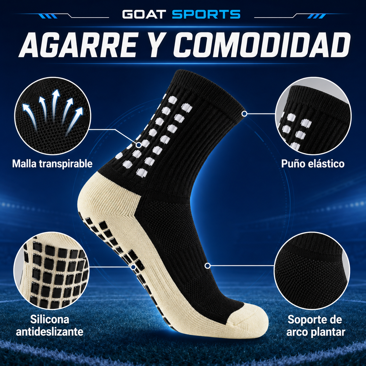 Beneficios de las calcetas antiderrapantes: agarre y comodidad