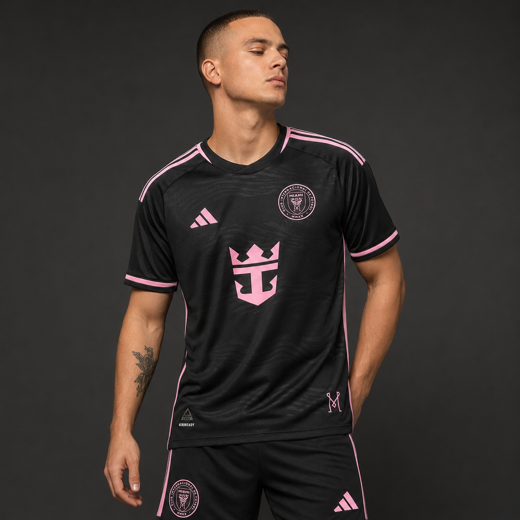 Jersey Inter Miami Visita Messi 24-25 con modelo