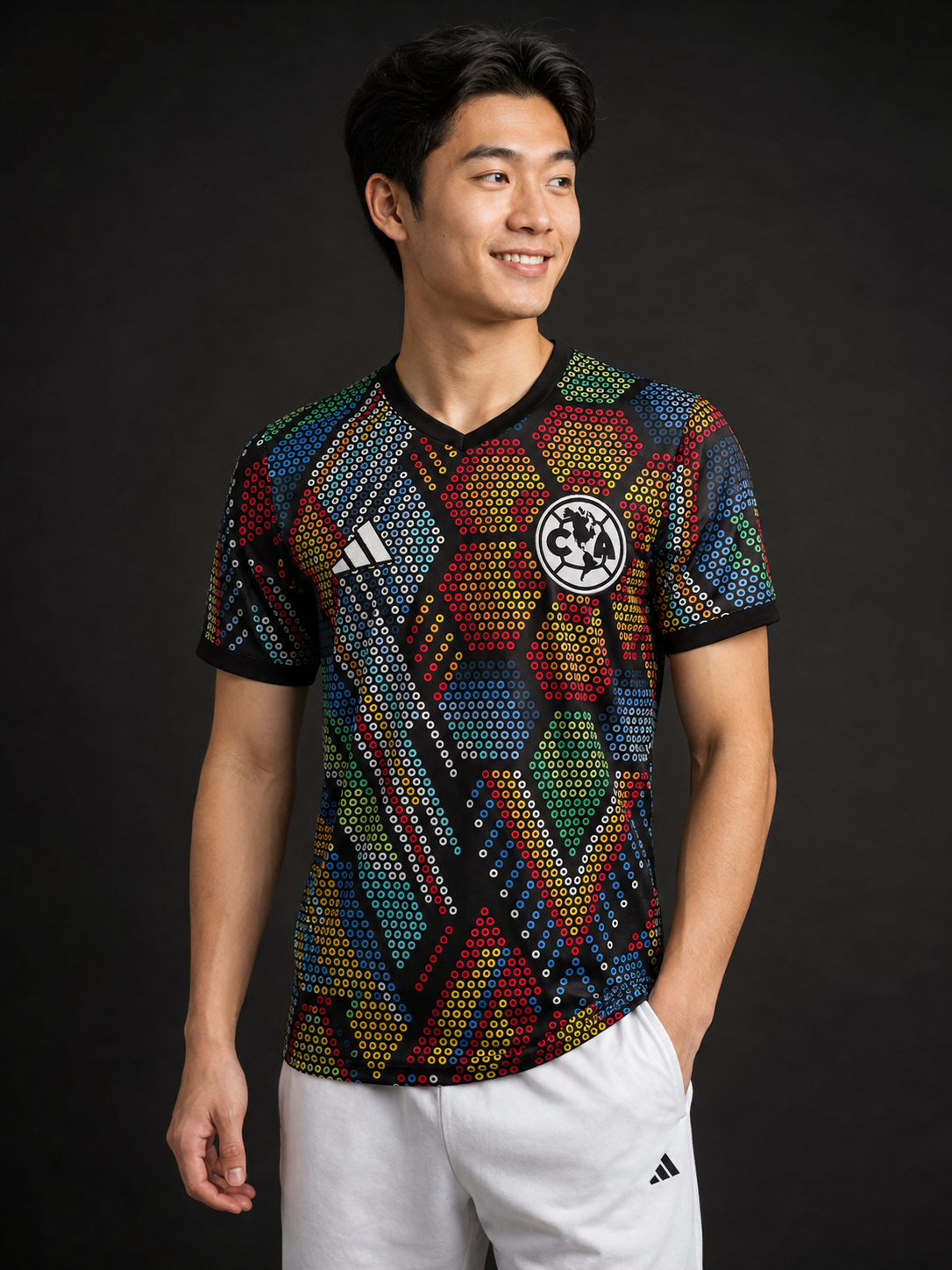 Jersey America Huichol V. Jugador con modelo - GOAT SPORTS