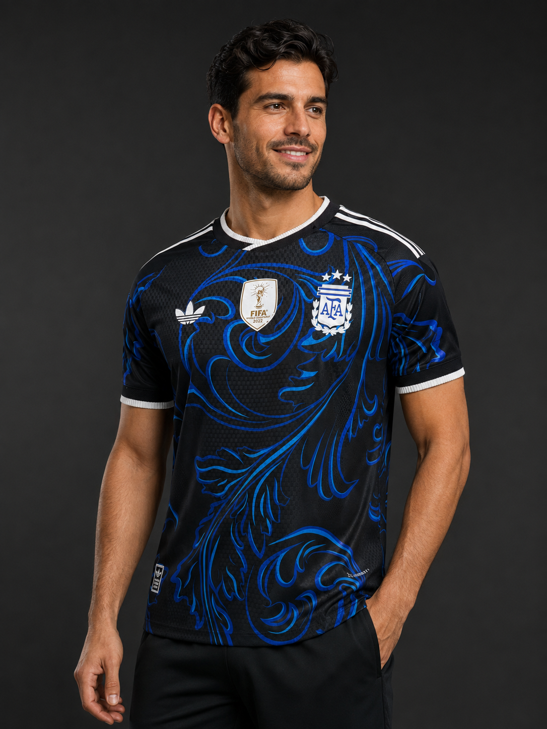Jersey Argentina Visita Mundial 2026 con modelo - GOAT SPORTS