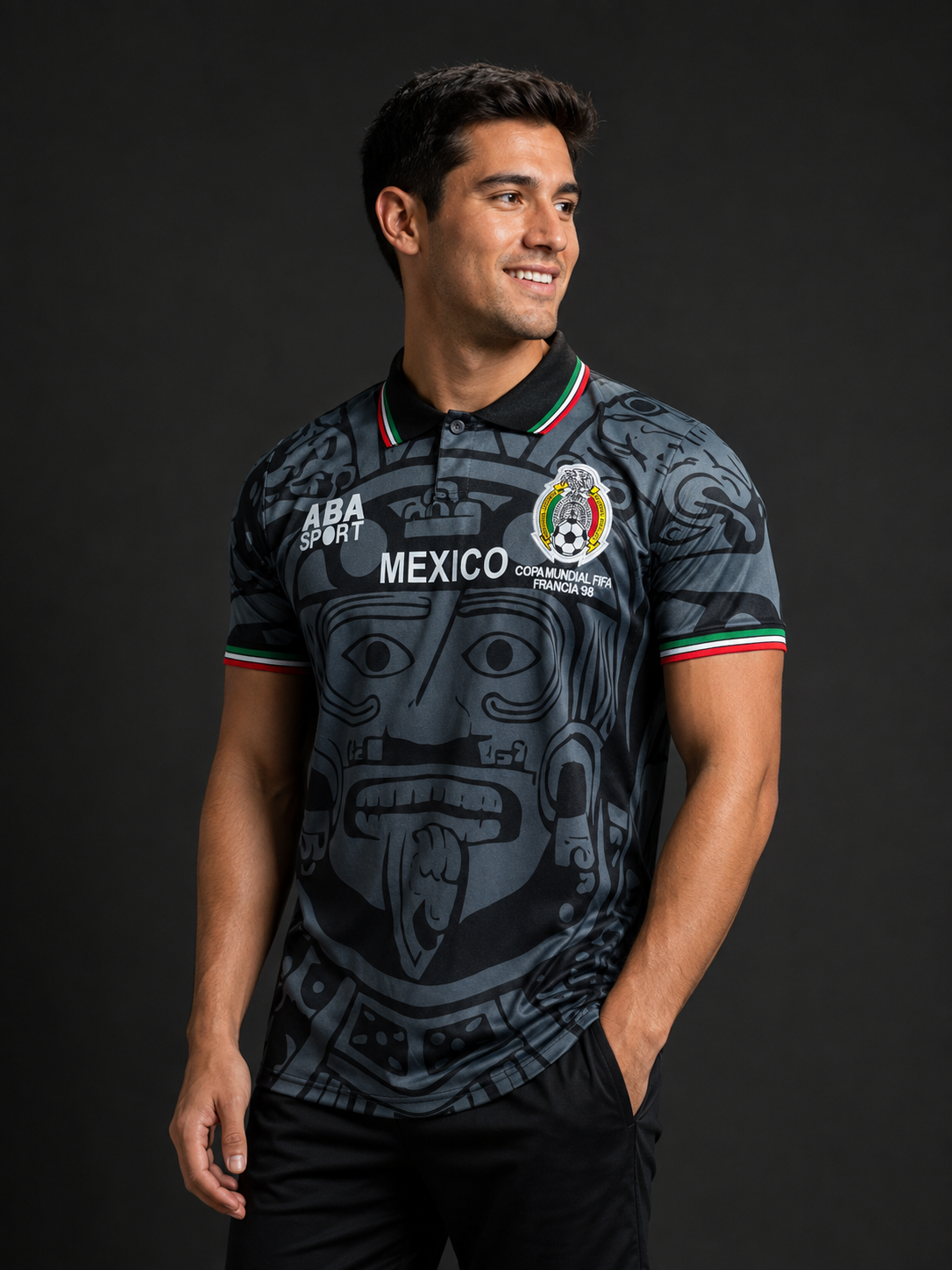 Jersey Mexico Gala Francia 98 con modelo - GOAT SPORTS