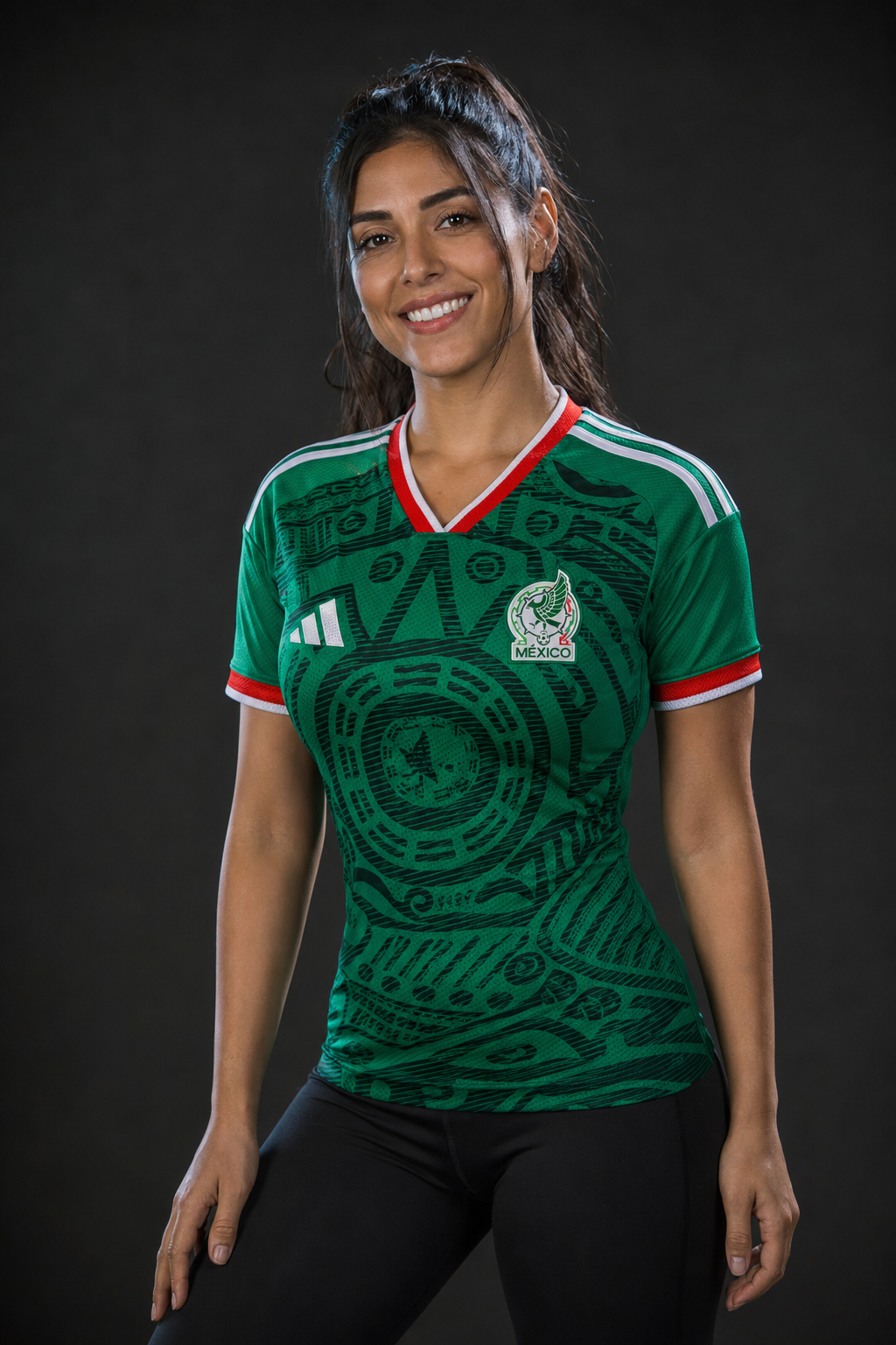 Jersey México Local Mundial 26 Dama en modelo