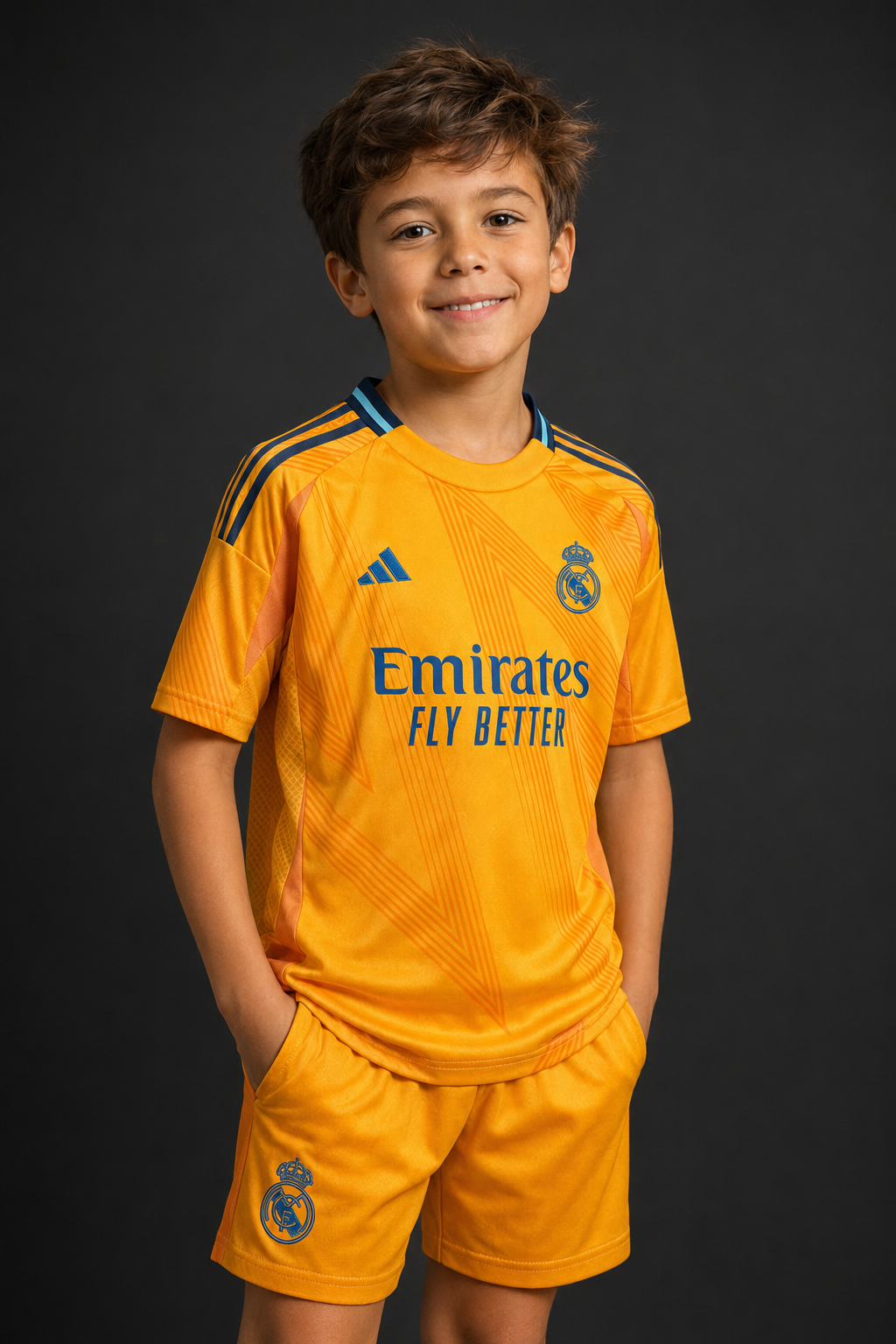 Jersey Real Madrid Gala 24 Infantil con modelo - GOAT SPORTS