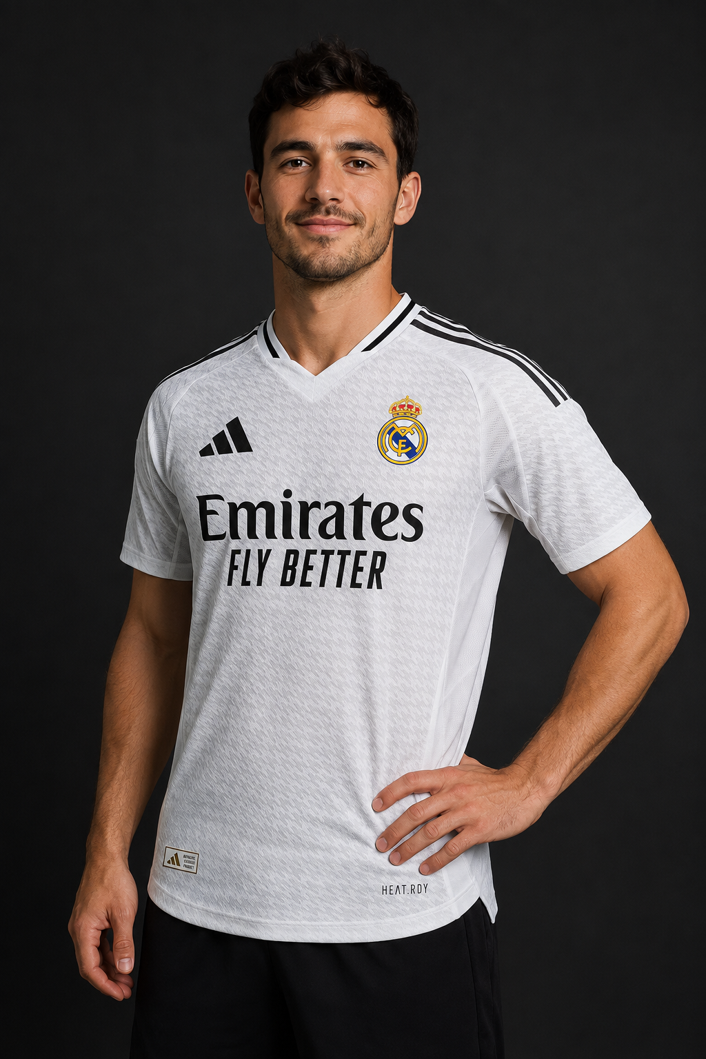 Jersey Real Madrid Local 24-25 con modelo - GOAT SPORTS