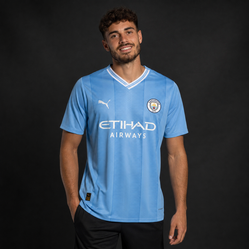 Jersey Manchester City Local 23-24 con modelo