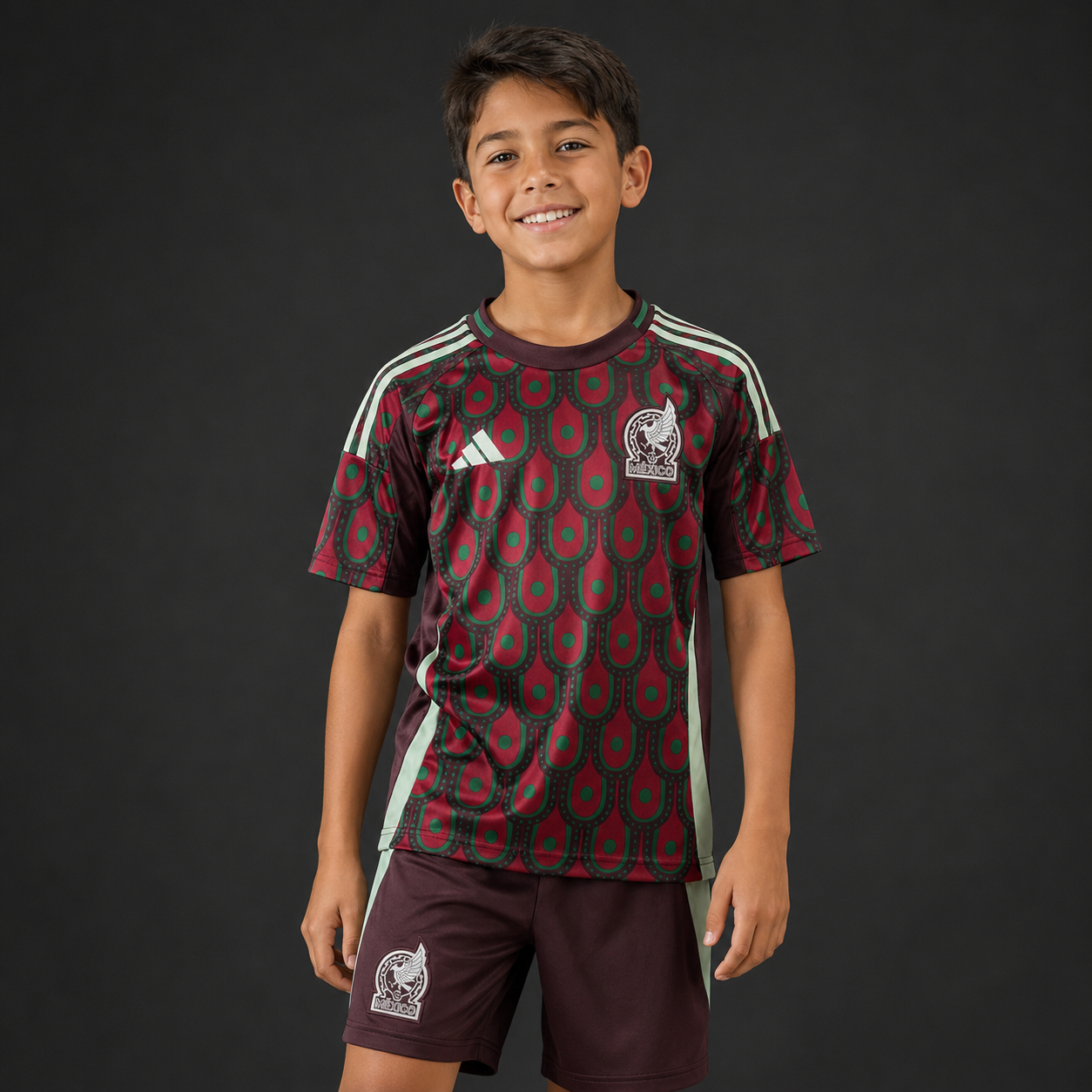 Jersey Mexico Local 24-25 Infantil con modelo