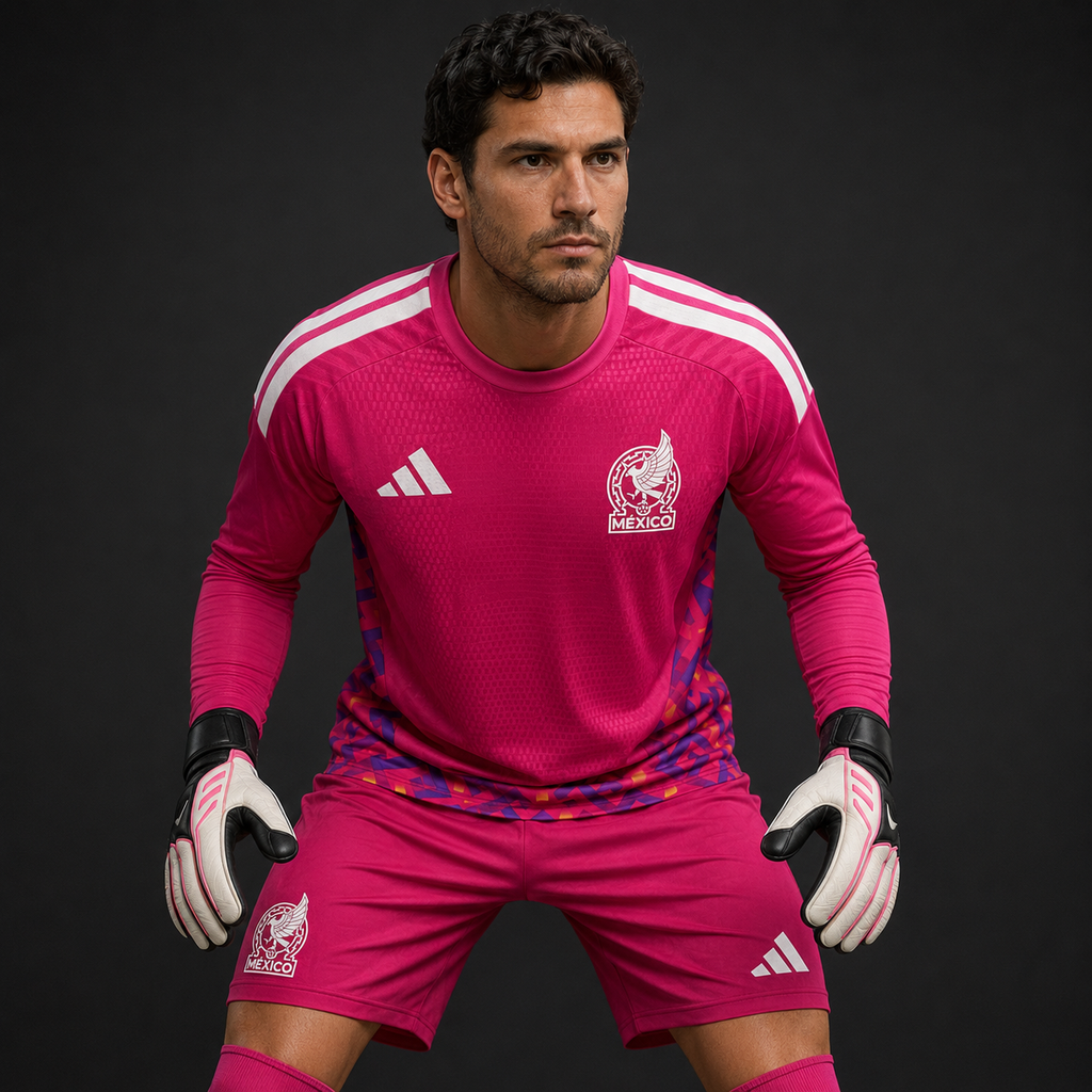 Jersey Mexico Portero ML R. 26 V. Jugador con modelo