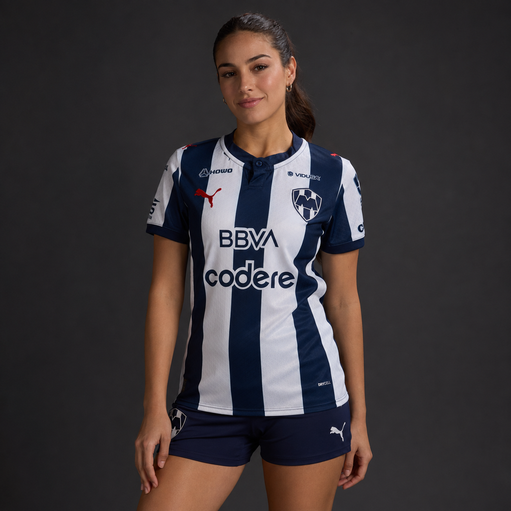 Jersey Rayados Local 26-27 Dama con modelo