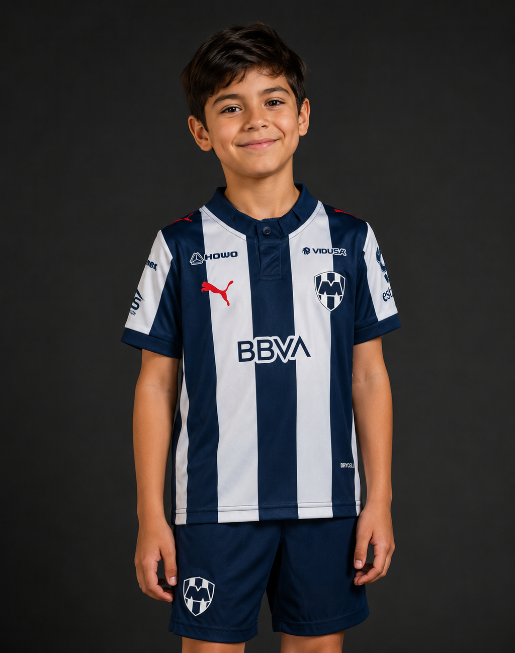 Rayados local 26-27 Infantil con modelo - GOAT SPORTS